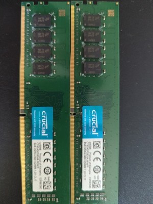 Crucial 16GB (2x8GB) DDR4-2400 UDIMM DDR4 SDRAM 288-Pin Desktop RAM Modules