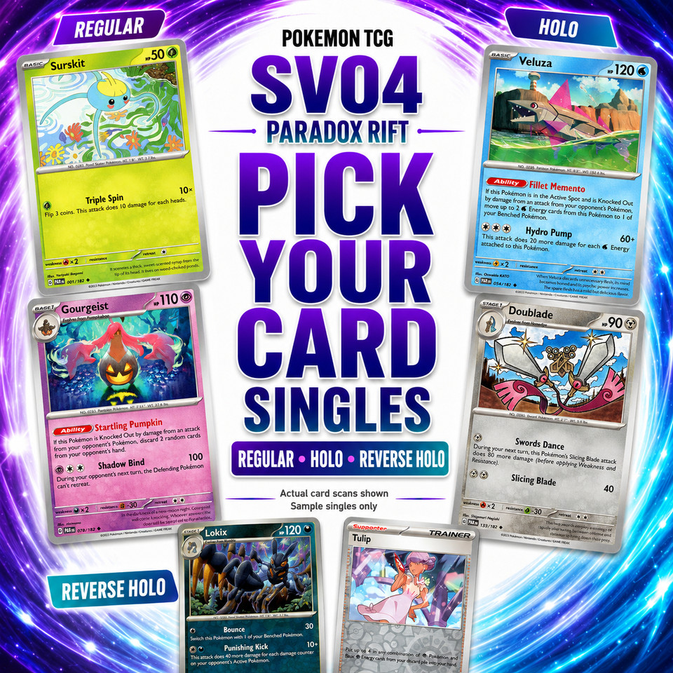 Pokemon Paradox Rift SV04 Pick Your Card Singles NM Master Complete Your Set