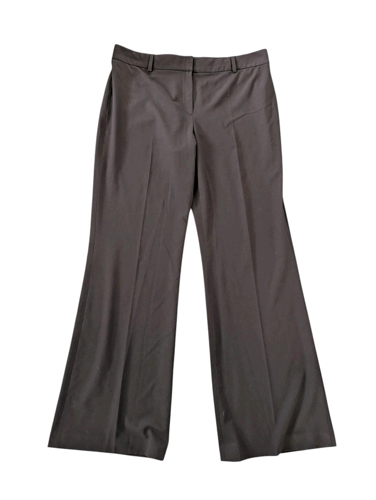 Elie Tahari Wide Leg Trousers Brown High Rise Career W 38