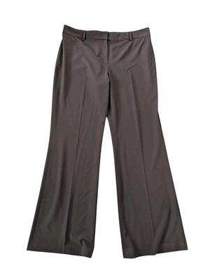 Elie Tahari Wide Leg Pants Brown High Rise Career W 38'' Inseam 32'' Trousers 