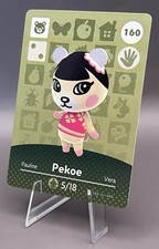 160 Pekoe - Animal Crossing Amiibo Card - Series 2 - Authentic NM