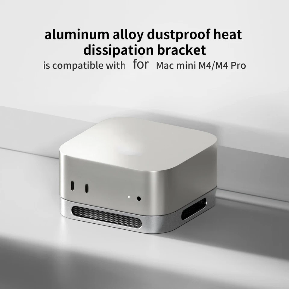 Desktop Stand for Mac Mini M4 /M4 Pro 2024 Heat Dissipation dustproof Mount Dock - Image 4 of 4
