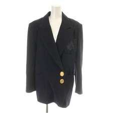 Christian Dior Jacket Blazer M Navy Double-Breasted Long Sleeve
