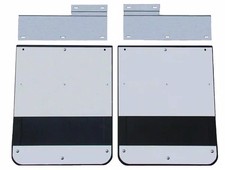Go Industries - S70732set - Dually Mud Flap Set - Stainless Steel Set