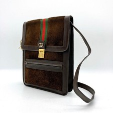 GUCCI GG Supreme Sherry Line Shoulder Bag Interlocking G Brown Vintage