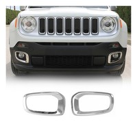 Nebelscheinwerfer Rahmen Chrom FüR Jeep Renegade 2014-2019 Edelstahl 2X