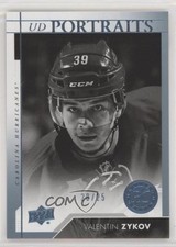 2017 Upper Deck Portraits Rookies Platinum Blue 20/25 Valentin Zykov #P-99 01ks