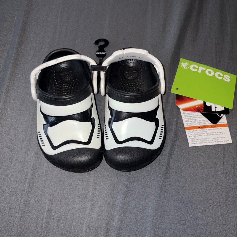 NWT Crocs Stormtrooper Star Wars Size 8/9 Toddler