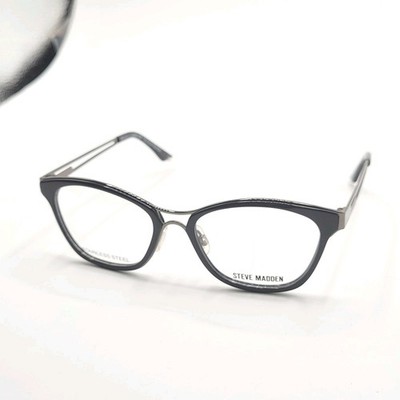 STEVE MADDEN Eyeglasses Frame Tululla Black Square Full Rim 50-16-135 BRAND NEW