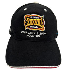 Vintage Super Bowl 38 Black Hat Cap Strapback...