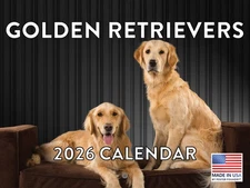 Golden Retriever Calendar 2026 Monthly Wall Calender 12 Month 12x18
