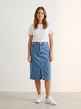 Vintage Tommy Hilfiger Women's Blue Denim Jean Skirt
