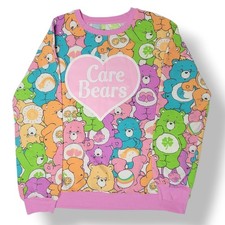 Care Bears Crewneck Sweatshirt Women's Size M Hybrid Apparel Pastel Graphic