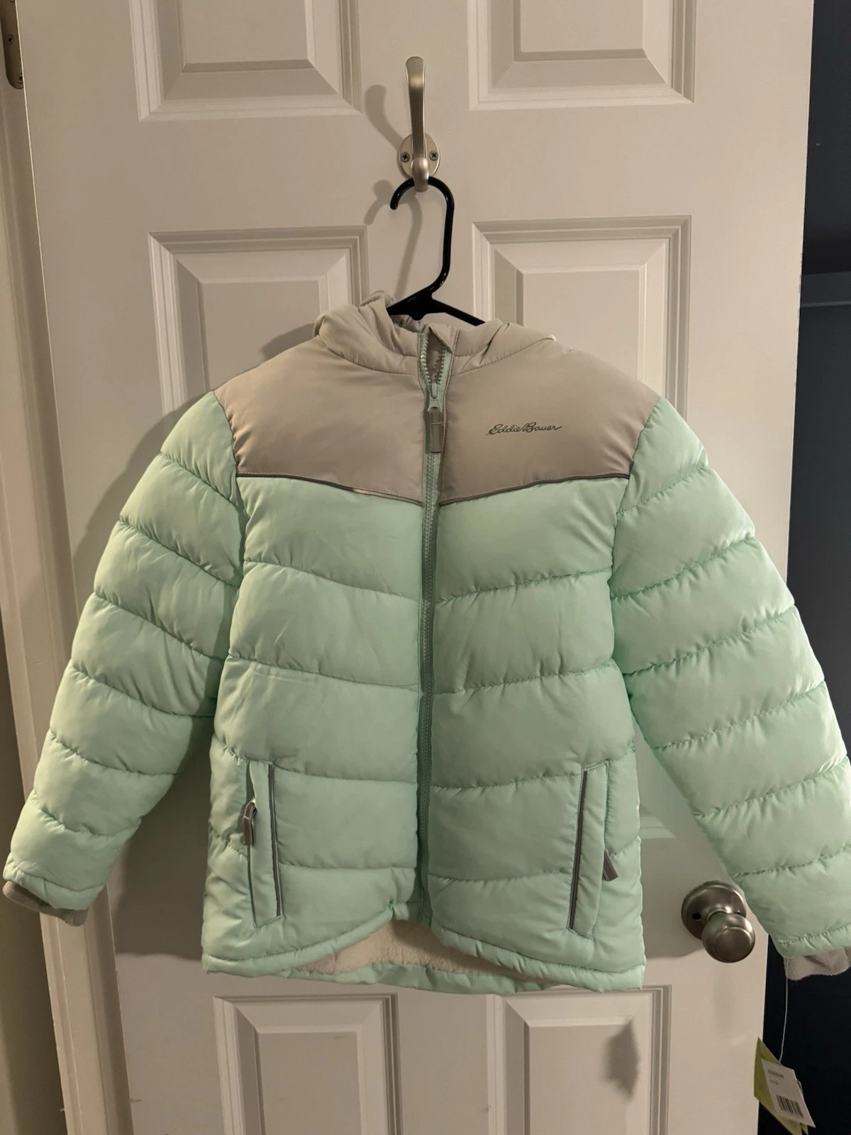 Eddie Bauer Youth Kids Winter Jacket Aqua MED 8/10 NEW NWT