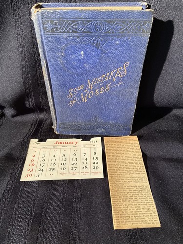 ANTIQUE, 1879 SOME MISTAKES OF MOSES BY ROBERT G. INGERSOLL, 4th EDITION - Imagen 9 de 9