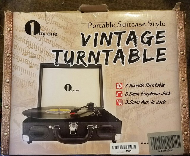 1byone suitcase style turntable