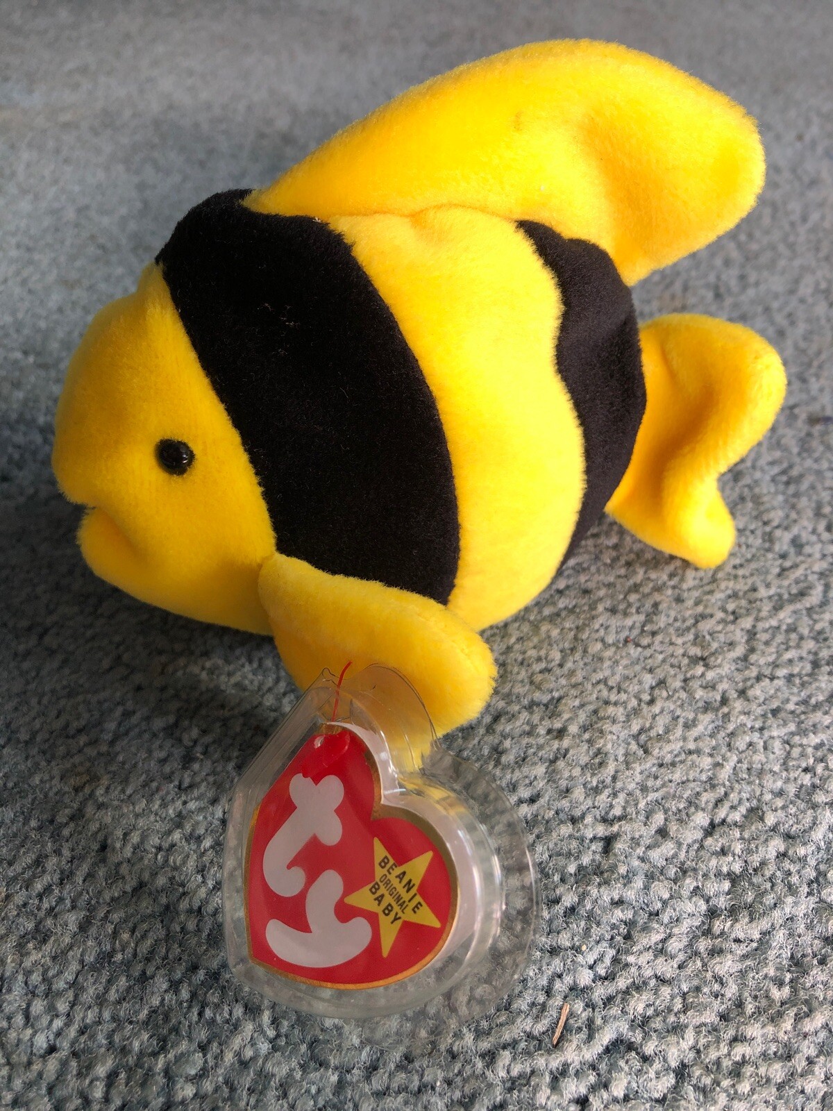 Ty Beanie Baby BUBBLES the Fish MINT with MINT TAGS RETIREDPVC