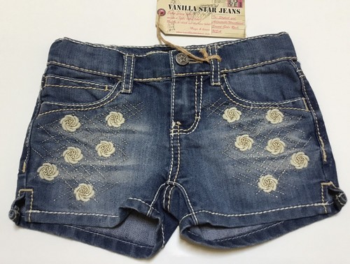 NWT Vanilla & Srar Girls Jeans Shorts Size4 - Picture 1 of 4