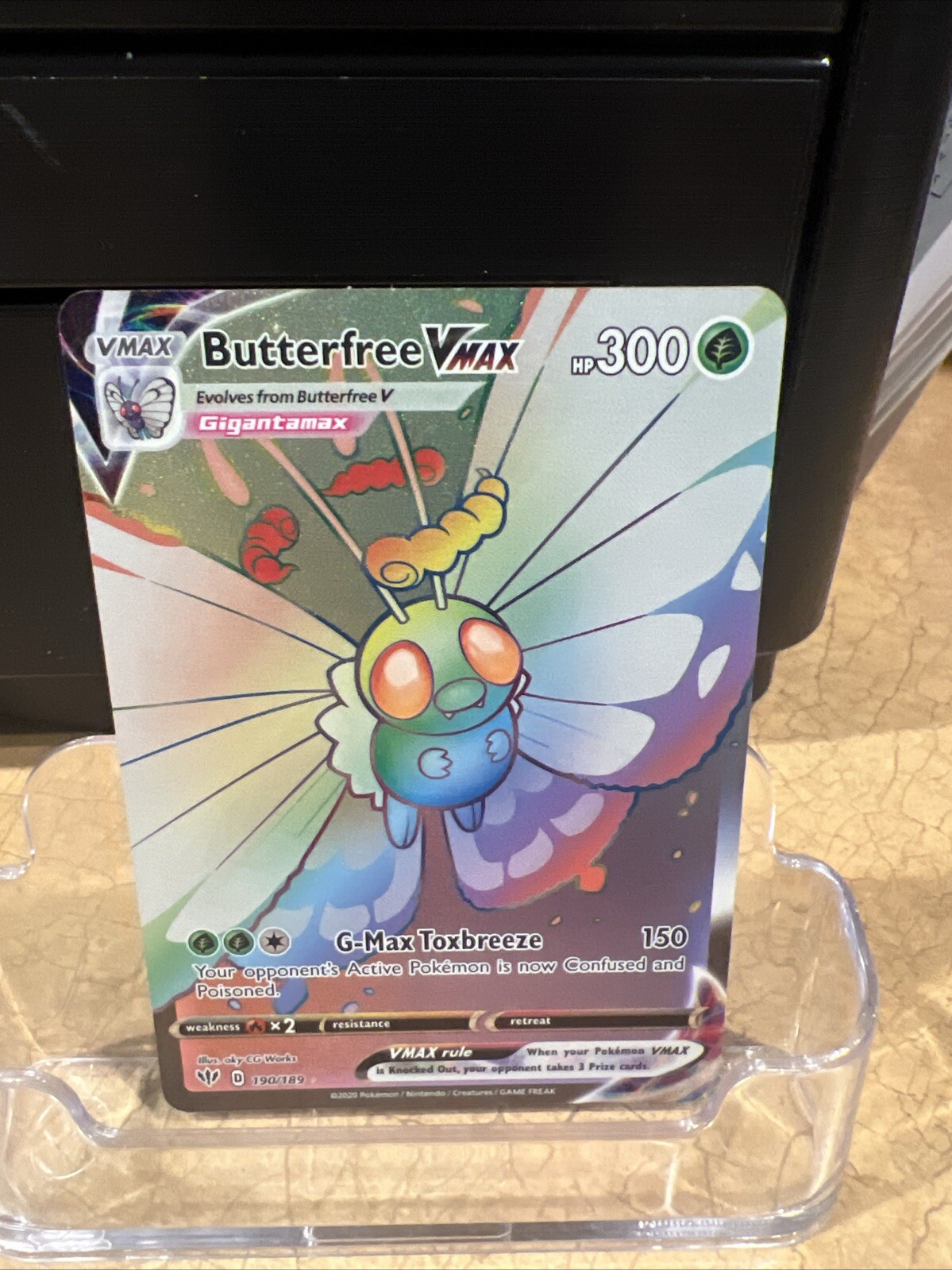 Pokémon TCG Butterfree VMAX Darkness Ablaze 190/189 Holo Secret Rare