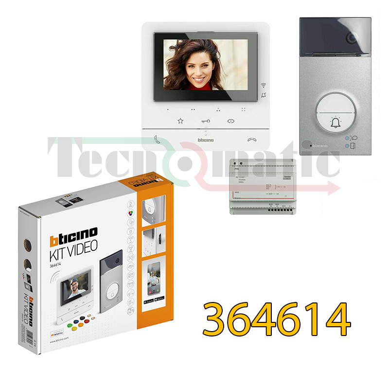 BTICINO 364614 KIT VIDEOCITOFONICO MONOFAMILIARE LINEA 3000 CLASSE 100X16E WI-FI