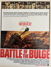 1960s Battle Of The Bulge Movie Cinerama Henry Fonda Robert Shaw VTG Print Ad