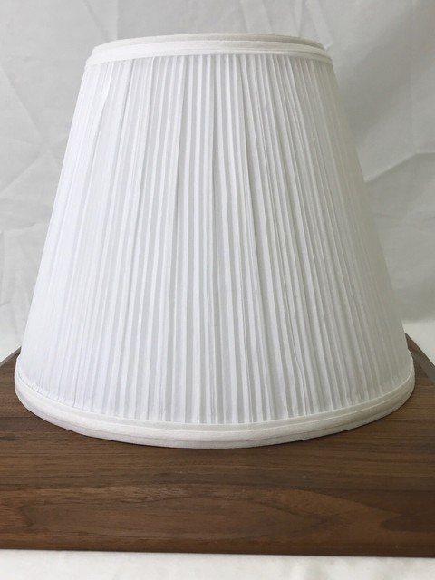 white pleated lamp shade