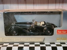 Sun Star 1939 Horch 855 Cabriolet Roadster 1:18 Scale Diecast Model Car Black