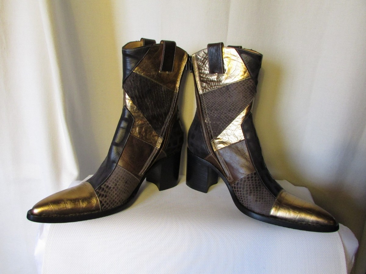 Bottines Free Lance Missouri 7 Patchzipboo Multi Cuir - Pointure 39.5 - Jamais Portées