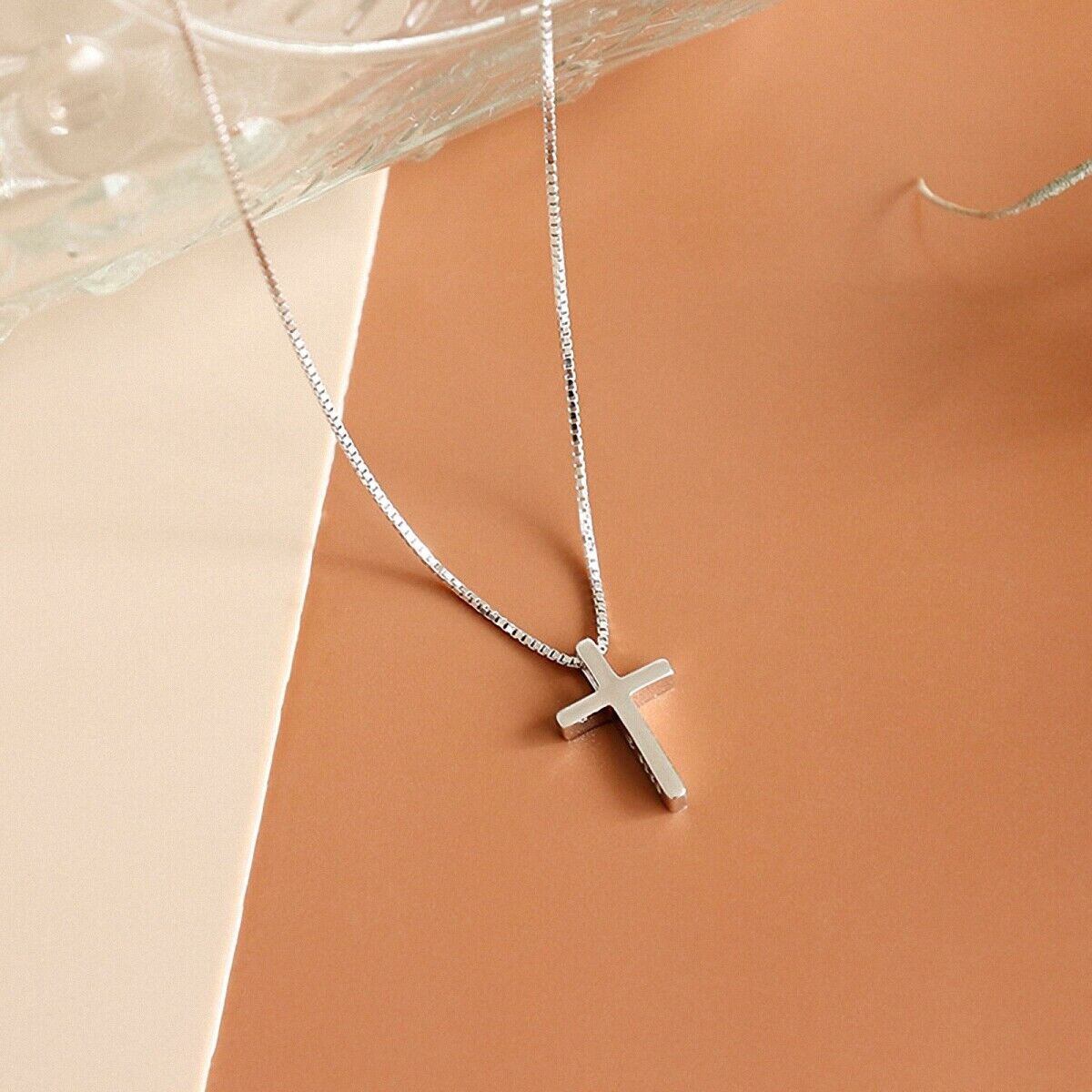 Unique 925 Silver Simple and Versatile Cross Necklace for Women 