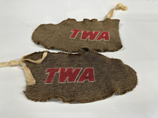 Vintage Pair TWA Socks Slippers Trans World Airlines OLD