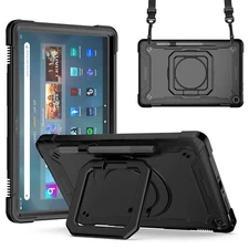Heavy Duty Case for Amazon Fire Max 11 13th Gen 2023 Hybrid Kickstand Cover