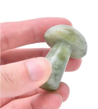 Natural Mushroom Shape Jade Roller Face Massage Scraping Crystal Stone