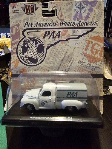 2020 M2 Machines White 1950 Studebaker 2R Diecast Pickup Truck Pan American PAA
