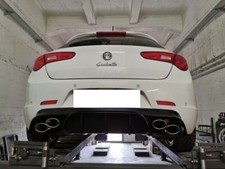 Duplex Sportauspuff für Alfa Romeo Giulietta m. Diffusor oval 1.8TB 2.0JTDM