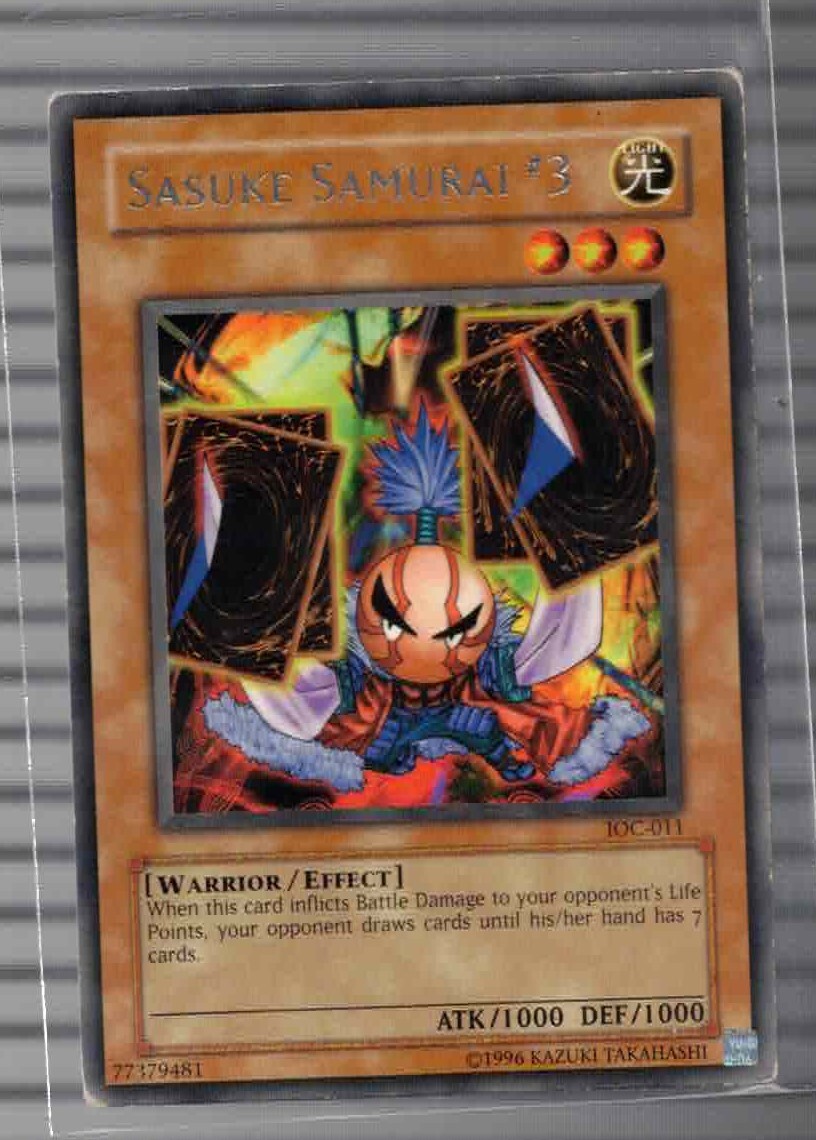 SASUKE SAMURAI #3 Ultimate Rare Konami Yugioh Card IOC-011 Silver