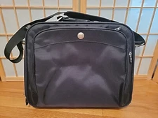Genuine Dell Messenger Laptop Briefcase Nylon Black Bag Case w/Shoulder Strap