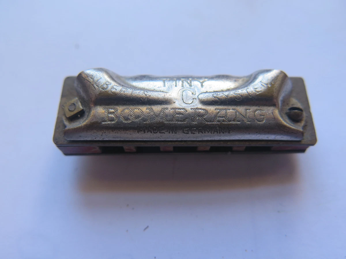 TINY BOOMERANG HARMONICA MOUTH ORGAN c1940s ALBERTS SYSTEM C VERY