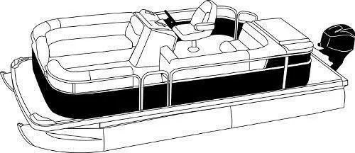 7.6oz STYLED TO FIT BOAT COVER JC PONTOONS NEPTOON 25 F 2005-2014 - Picture 1 of 8