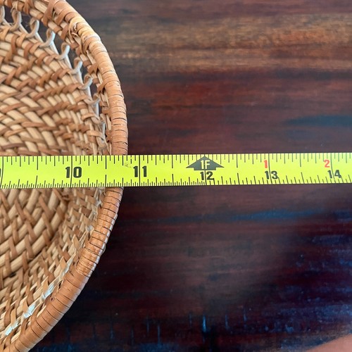 Schöne einzigartige Vintage Korb flache Schmuckschale Cottagecore Boho Deko - Bild 4 von 8