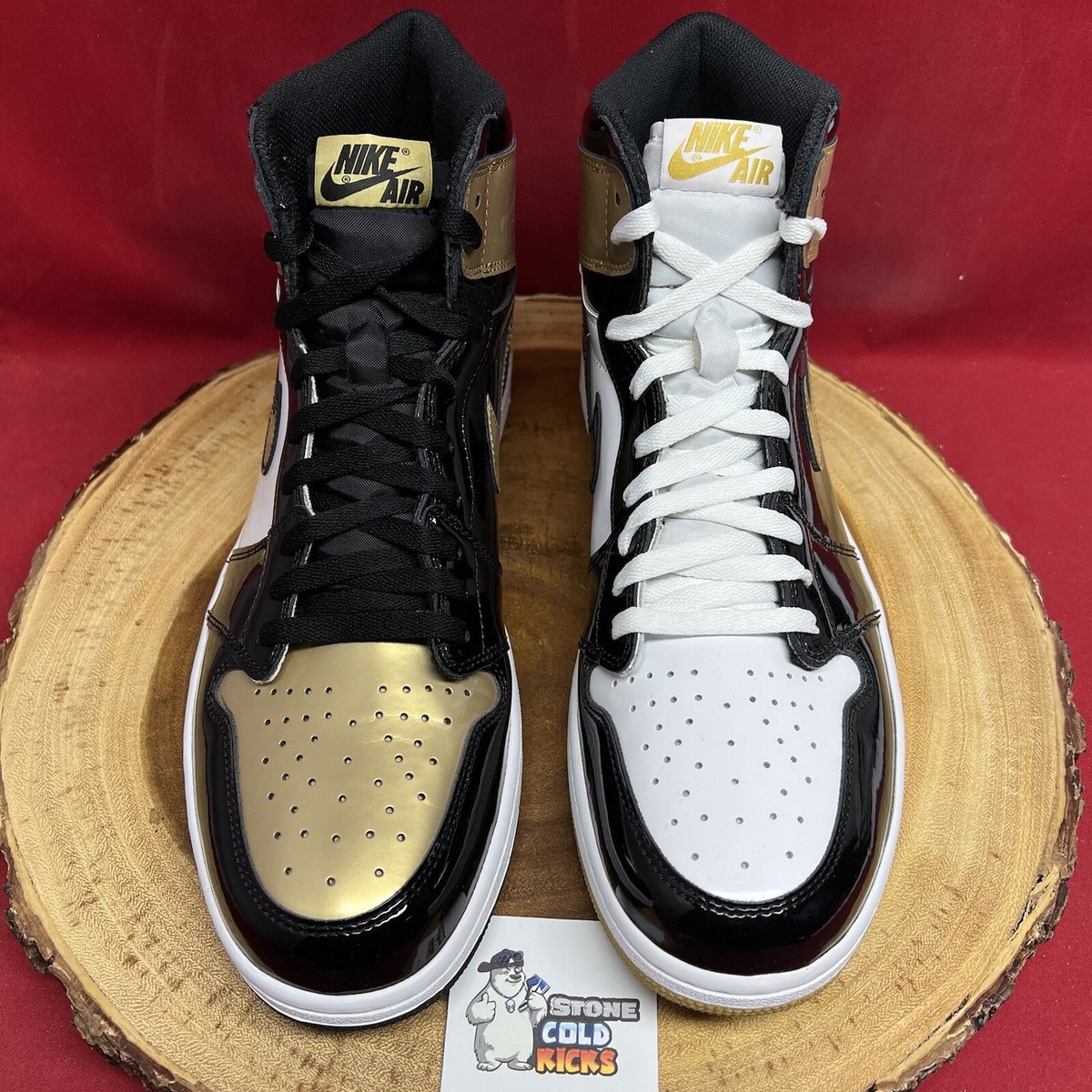 NIKE AIR JORDAN 1 RETRO I HIGH OG NRG TOP 3 WHITE BLACK GOLD TOE