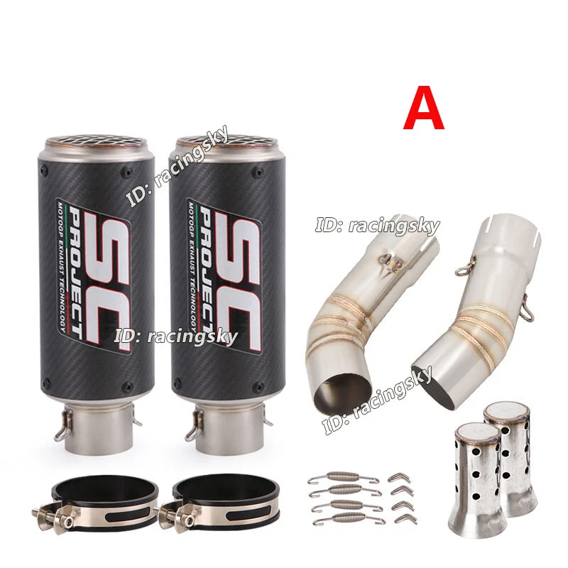 Silenciadores de carbono de 51 mm para sistema de escape de motocicleta Ducati 848 1098 1198 Foto 3 de 4