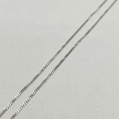 Very Thin/Fine 9ct White Gold Curb Chain Necklace for Pendants 18 20  inch UK
