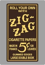 ZIG ZAG PAPERS SIGNAGE VINTAGE DECAL free shipping