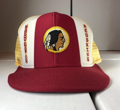 Washington Redskins AJD Lucky Stripes NFL Vintage 80's Trucker Snapback Cap Hat