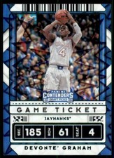 2020-21 Contenders Draft Variations Game Ticket Green Explosion  Devonte' Graham