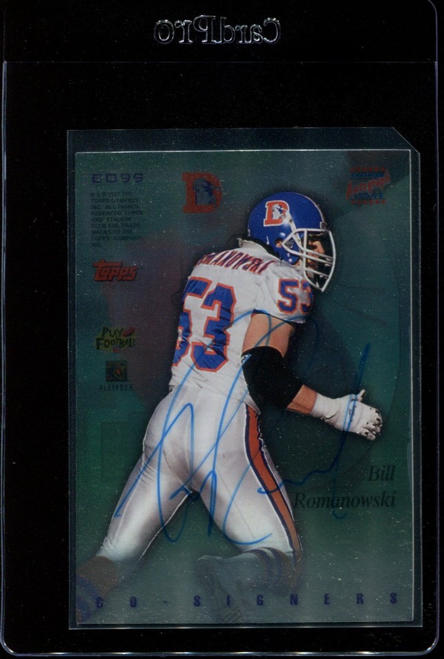 1997 STADIUM CLUB CO-SIGNERS #CO99 BILL ROMANOWSKI AUTOGRAPH NMMT ...