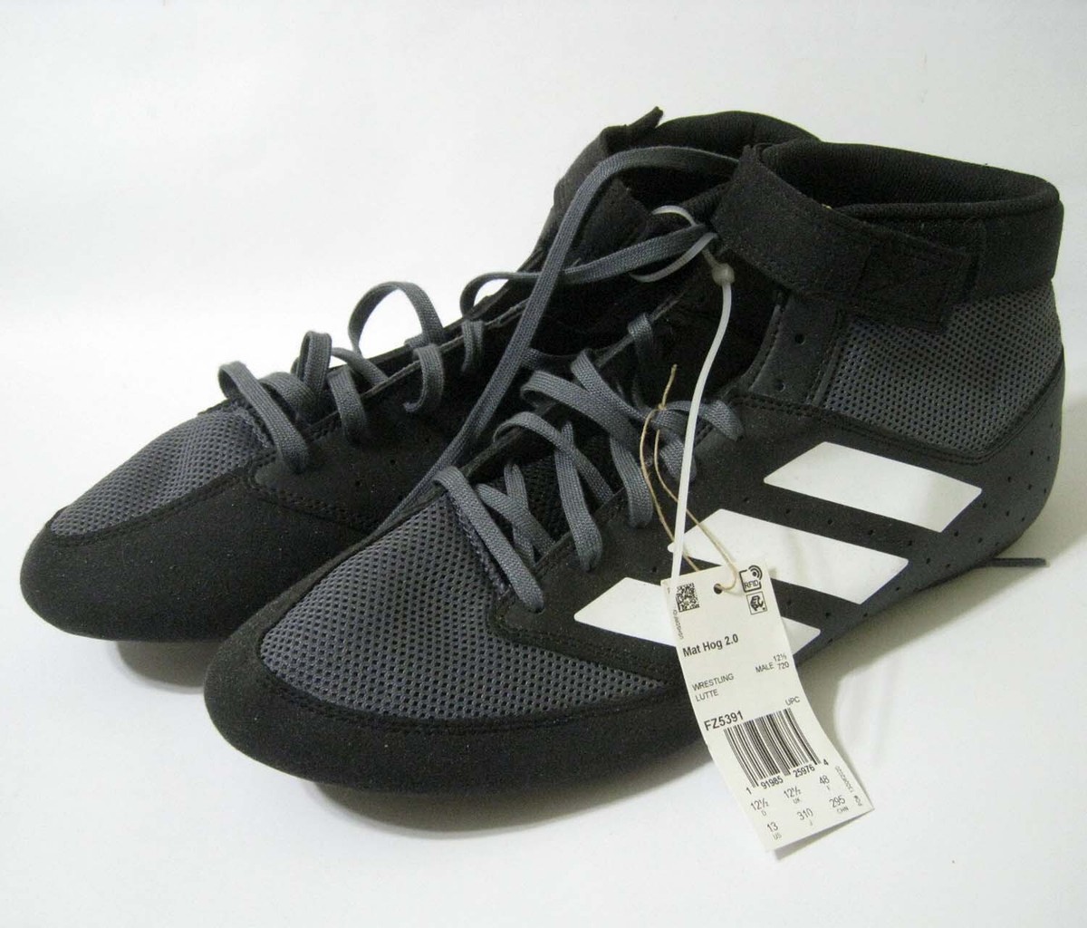  ADIDAS ® Mat Hog 2.0 ® - Size US 13 - Black Gray - Male Wrestling