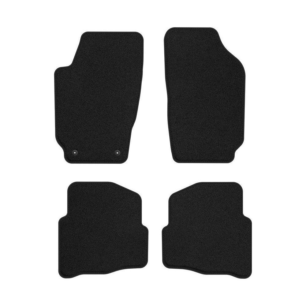 Tapis de sol velours SK02-1 pour Skoda Fabia I 1999-2007 finition cuir noir