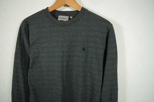 CARHARTT WIP _ HERREN RUNDHALS GESTREIFTES LANGARM T-SHIRT GLEESON SWEATSHIRT _ S - Bild 2 von 4