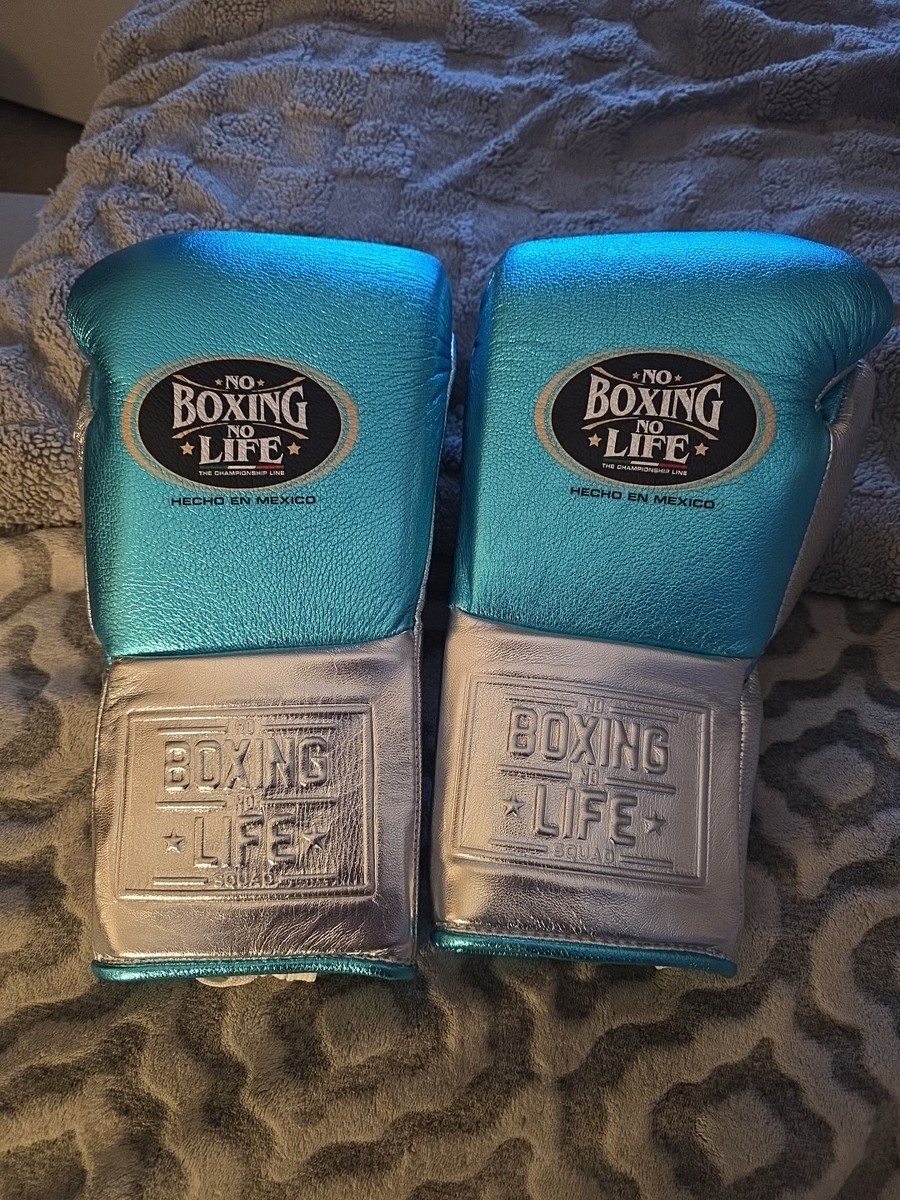 Brand New Never Worn Or Used. 16 0z NBNL Metallic Aqua And Silver